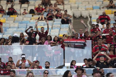 Rio de Janeiro, Rio de Janeiro, Brezilya - Aralık 03, 2023. Maracana 'da Flamengo x Cuiaba - Brezilya Şampiyonası.                       