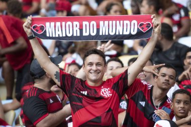 Rio de Janeiro, Rio de Janeiro, Brezilya - Aralık 03, 2023. Maracana 'da Flamengo x Cuiaba - Brezilya Şampiyonası.                       