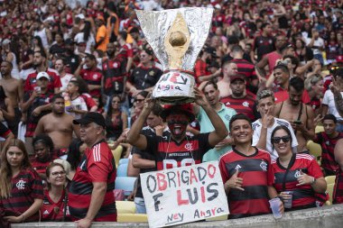 Rio de Janeiro, Rio de Janeiro, Brezilya - Aralık 03, 2023. Maracana 'da Flamengo x Cuiaba - Brezilya Şampiyonası.                       