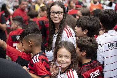 Rio de Janeiro, Rio de Janeiro, Brezilya - Aralık 03, 2023. Maracana 'da Flamengo x Cuiaba - Brezilya Şampiyonası.                       