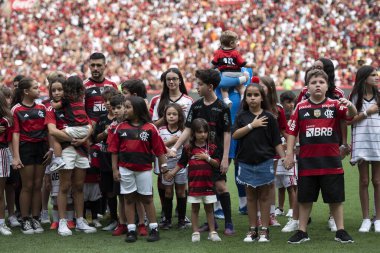 Rio de Janeiro, Rio de Janeiro, Brezilya - Aralık 03, 2023. Maracana 'da Flamengo x Cuiaba - Brezilya Şampiyonası.                       