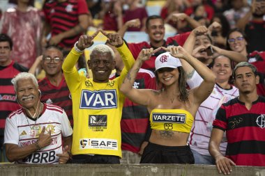 Rio de Janeiro (RJ), 04.02.2024 - Maracan 'da Campeonato Carioca (Carioca Şampiyonası) için Vasco x Flamengo maçı.                          