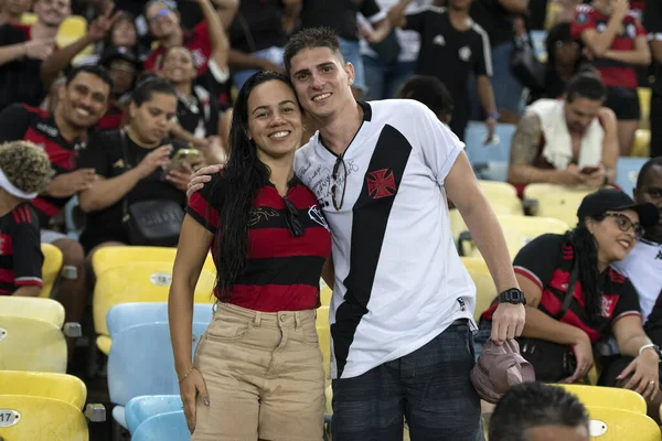 Rio Janeiro 2024 Partida Entre Vasco Flamengo Pelo Campeonato Carioca — Fotografia de Stock