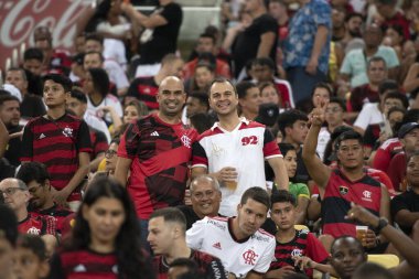 Rio de Janeiro, Rio de Janeiro, Brezilya - 7 Şubat 2024. Campeonato Carioca 2024 için Maracana 'da Botafogo x Flamengo.       