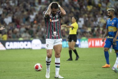 Rio de Janeiro (RJ), 08.02.2024 - Maracan 'daki Campeonato Carioca için Fluminense x Sampaio Corra eşleşmesi.          