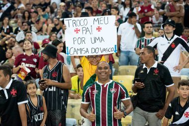 Rio de Janeiro (RJ), 14.02.2024 - Maracan 'daki Campeonato Carioca için Fluminense x Vasco ile maç.               