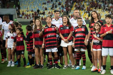 Rio de Janeiro (RJ), 09.03.2024 - FLAMENSE x FLAMENGO - Maracan 'daki Fluminense x Flamengo maçı, Campeonato Carioca' nın yarı finalinin ilk maçı.                 