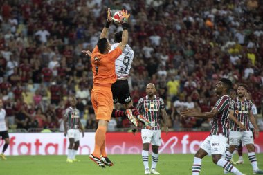 Rio de Janeiro (RJ), 09.03.2024 - FLAMENSE x FLAMENGO - Maracan 'daki Fluminense x Flamengo maçı, Campeonato Carioca' nın yarı finalinin ilk maçı.                 