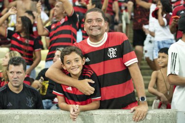 Rio de Janeiro (RJ), 16.03.2024 - FLAMENGO x FLUMINENSE - Maracan 'da Flamengo x Fluminense ile maç, Campeonato Carioca yarı finalinin ikinci maçı.                     