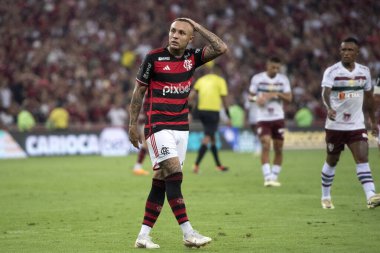 Rio de Janeiro (RJ), 16.03.2024 - FLAMENGO x FLUMINENSE - Maracan 'da Flamengo x Fluminense ile maç, Campeonato Carioca yarı finalinin ikinci maçı.                     