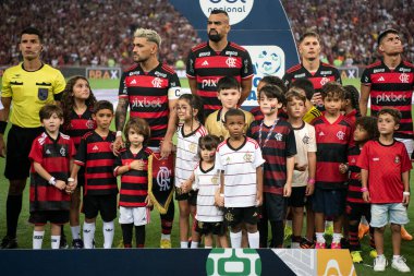 Rio de Janeiro (RJ), 16.03.2024 - FLAMENGO x FLUMINENSE - Maracan 'da Flamengo x Fluminense ile maç, Campeonato Carioca yarı finalinin ikinci maçı.                     