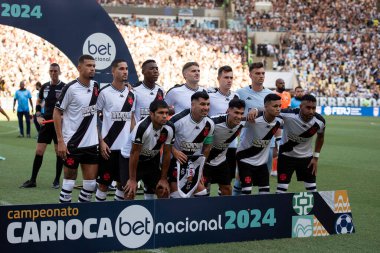 Rio de Janeiro, Rio de Janeiro, Brezilya - 17 Mart 2024. Nova Iguacu x Vasco, Maracana Stadyumu 'nda. Yarı final Campeonato Carioca.                    