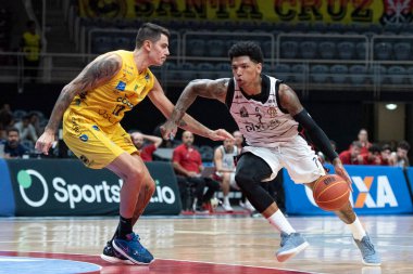 Rio de Janeiro, Rio de Janeiro, Brezilya - 12 Mart 2024: Flamengo x Sao Jose - Maracanazinho Stadyumu NBB.                          