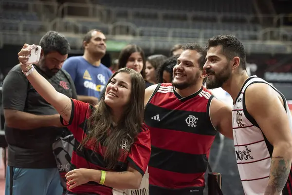 Rio de Janeiro, Rio de Janeiro, Brezilya - 12 Mart 2024: Flamengo x Sao Jose - Maracanazinho Stadyumu NBB.                          