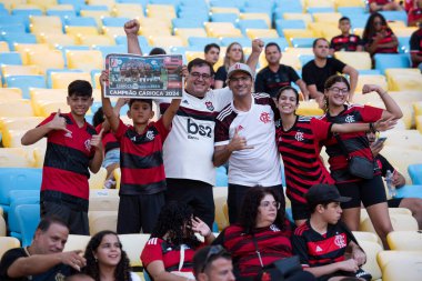 Rio de Janeiro, Rio de Janeiro, Brezilya - 7 Nisan 2024. Flamengo x Nova Iguau Maracan Stadyumu 'nda. Carioca Şampiyonası Finali.                    