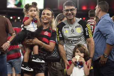 Rio de Janeiro, Rio de Janeiro, Brezilya - 7 Nisan 2024. Flamengo x Nova Iguau Maracan Stadyumu 'nda. Carioca Şampiyonası Finali.                    