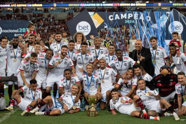 Rio de Janeiro, Rio de Janeiro, Brezilya - 7 Nisan 2024. Flamengo x Nova Iguau Maracan Stadyumu 'nda. Carioca Şampiyonası Finali.                    