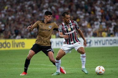 Rio de Janeiro (RJ), 09.04.2024 - FLUMINENSE X COLO-COLO (CHI) - Fluminense x Colo-Colo (CHI), Maracan 'daki Conmebol Libertadores grubunun ikinci turu.                                            