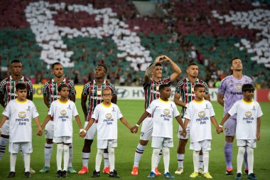 Rio de Janeiro (RJ), 09.04.2024 - FLUMINENSE X COLO-COLO (CHI) - Fluminense x Colo-Colo (CHI), Maracan 'daki Conmebol Libertadores grubunun ikinci turu.                                            