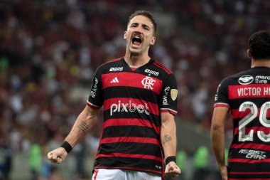 Rio de Janeiro, Rio de Janeiro, Brezilya - 10 Nisan 2024. Flamengo x Filistin (CHI) - Conmebol Libertadores.                    