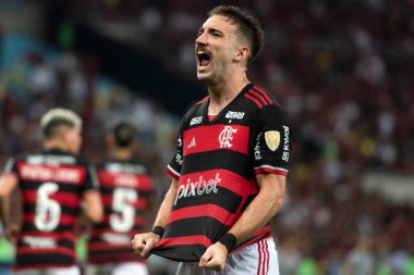 Rio de Janeiro, Rio de Janeiro, Brezilya - 10 Nisan 2024. Flamengo x Filistin (CHI) - Conmebol Libertadores.                    