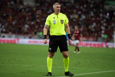 Rio de Janeiro, Rio de Janeiro, Brezilya - 17 Nisan 2024. Flamengo x Sao Paulo - Campeonato Brasileiro.           