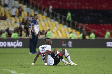 Rio de Janeiro, Rio de Janeiro, Brezilya - 17 Nisan 2024. Flamengo x Sao Paulo - Campeonato Brasileiro.           