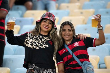 Rio de Janeiro, Rio de Janeiro, Brezilya - 17 Nisan 2024. Flamengo x Sao Paulo - Campeonato Brasileiro.           