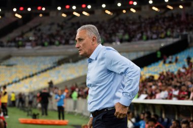 Rio de Janeiro, Rio de Janeiro, Brezilya - 17 Nisan 2024. Flamengo x Sao Paulo - Campeonato Brasileiro.           