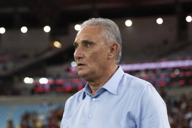 Rio de Janeiro, Rio de Janeiro, Brezilya - 17 Nisan 2024. Flamengo x Sao Paulo - Campeonato Brasileiro.           