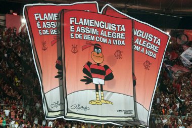 Rio de Janeiro, Rio de Janeiro, Brezilya - 17 Nisan 2024. Flamengo x Sao Paulo - Campeonato Brasileiro.           