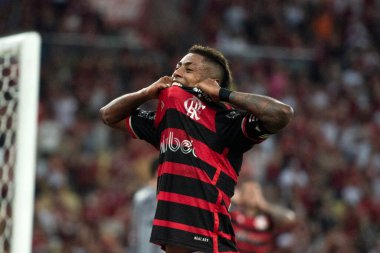 Rio de Janeiro, Rio de Janeiro, Brezilya - 17 Nisan 2024. Flamengo x Sao Paulo - Campeonato Brasileiro.           