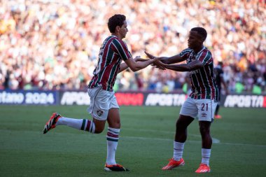 Rio de Janeiro, Rio de Janeiro, Brezilya - 20 Nisan 2024. Fluminense x Vasco - Maracan Stadyumu 'nda Campeonato Brasileiro.          