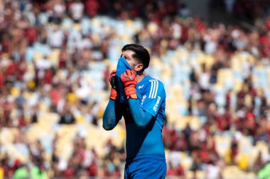 Rio de Janeiro, Rio de Janeiro, Brezilya - 28 Nisan 2024. Flamengo x Botafogo Brezilya Şampiyonası için Maracana Stadyumu 'nda.                    