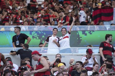 Rio de Janeiro, Rio de Janeiro, Brezilya - 28 Nisan 2024. Flamengo x Botafogo Brezilya Şampiyonası için Maracana Stadyumu 'nda.                    