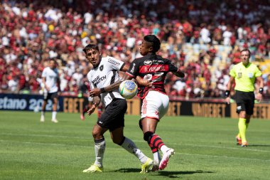 Rio de Janeiro, Rio de Janeiro, Brezilya - 28 Nisan 2024. Flamengo x Botafogo Brezilya Şampiyonası için Maracana Stadyumu 'nda.                    