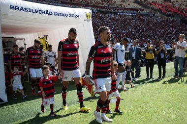 Rio de Janeiro, Rio de Janeiro, Brezilya - 28 Nisan 2024. Flamengo x Botafogo Brezilya Şampiyonası için Maracana Stadyumu 'nda.                    