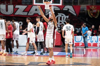Rio de Janeiro, Rio de Janeiro, Brezilya - 26 Nisan 2024. Flamengo x Botafogo NBB 'deki Maracanazinho Stadyumunda.                   