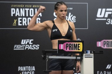 Rio de Janeiro (RJ), 03 / 05 / 2024 - UFC301: PESAGEM OFICIAL - Fighter Dione Barbosa for UFC 301 - Windsor Marapendi Hotel PANTOJA x ERCEG.