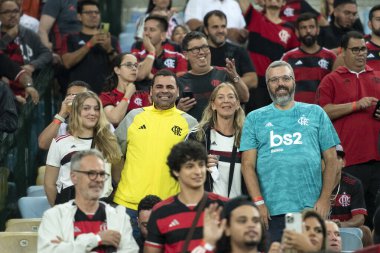 Rio de Janeiro, Rio de Janeiro, Brezilya - 15 Mayıs 2024. Flamengo x Bolivar (BOL), Maracana Stadyumu 'ndaki Libertadores.           