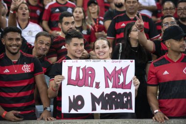 Rio de Janeiro, Rio de Janeiro, Brezilya - 15 Mayıs 2024. Flamengo x Bolivar (BOL), Maracana Stadyumu 'ndaki Libertadores.           