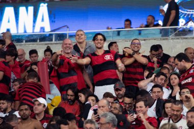 Rio de Janeiro, Rio de Janeiro, Brezilya - 15 Mayıs 2024. Flamengo x Bolivar (BOL), Maracana Stadyumu 'ndaki Libertadores.           