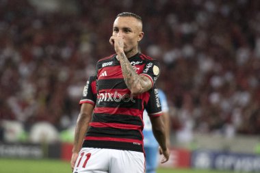 Rio de Janeiro, Rio de Janeiro, Brezilya - 15 Mayıs 2024. Flamengo x Bolivar (BOL), Maracana Stadyumu 'ndaki Libertadores.           