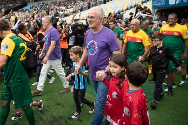 Rio de Janeiro, Rio de Janeiro, Brezilya - 26 Mayıs 2024. Birlik ve Umut Takımı, Maracana Stadyumu 'nda Dayanışma maçı.               