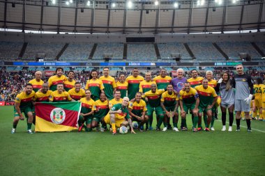 Rio de Janeiro, Rio de Janeiro, Brezilya - 26 Mayıs 2024. Birlik ve Umut Takımı, Maracana Stadyumu 'nda Dayanışma maçı.               
