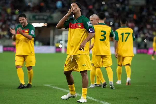 stock image Rio de Janeiro, Rio de Janeiro, Brazil - May 26, 2024. Union and team Hope, Solidarity game at the Maracana stadium.               