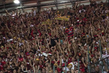 Rio de Janeiro, Rio de Janeiro, Brezilya - 28 Mayıs 2024. Flamengo x Millionarios (COL), Maracana Stadyumundaki Libertadores.                    