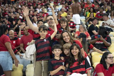 Rio de Janeiro, Rio de Janeiro, Brezilya - 13 Haziran 2024. Flamengo X Gremio Maracana Stadyumunda.             