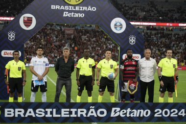 Rio de Janeiro, Rio de Janeiro, Brezilya - 13 Haziran 2024. Flamengo X Gremio Maracana Stadyumunda.             