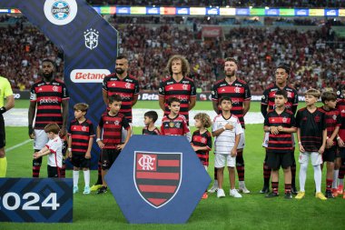 Rio de Janeiro, Rio de Janeiro, Brezilya - 13 Haziran 2024. Flamengo X Gremio Maracana Stadyumunda.             